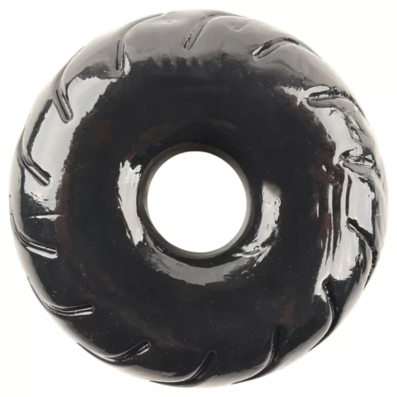 Pulselock Forge - wheel-patterned TPE penis ring (black) - 19 mm