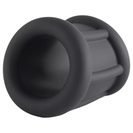 Pulselock Cocktura - ribbed silicone cock ring (black) - 30 mm
