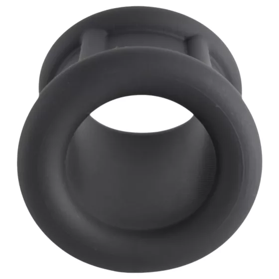 Pulselock Cocktura - ribbed silicone cock ring (black) - 30 mm