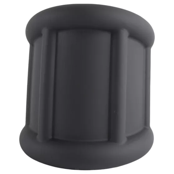 Pulselock Cocktura - ribbed silicone cock ring (black) - 30 mm