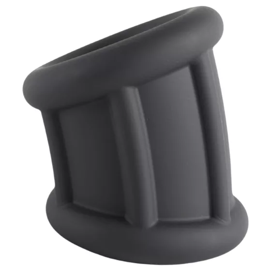 Pulselock Cocktura - ribbed silicone cock ring (black) - 30 mm