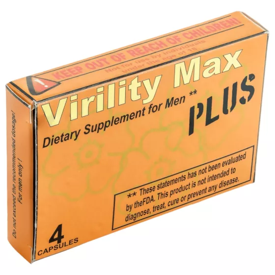 Virility Max Plus - Dietary Supplement Capsules for Men (4ct)