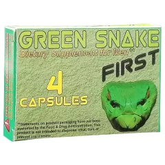   Green Snake First - Men's Dietary Supplement Capsules (4 Pack)