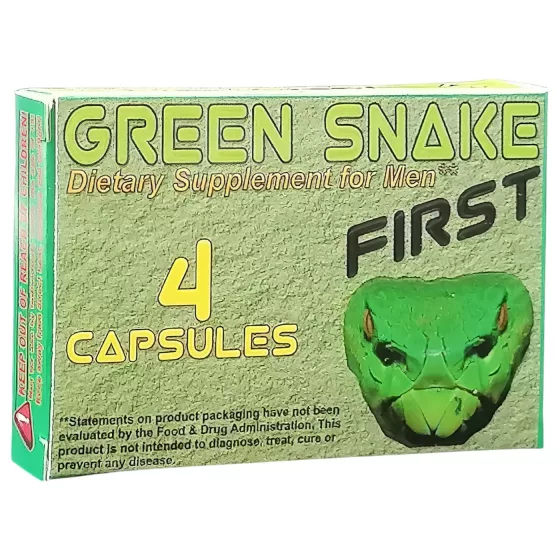 Green Snake First - Men's Dietary Supplement Capsules (4 Pack)