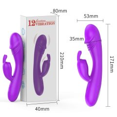 Lonely - rechargeable bunny clitoral vibrator (pink)