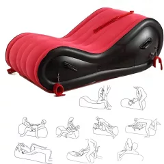   Desirel Magic Pillow - Inflatable BDSM Sex Furniture - with Cuffs (Red)
