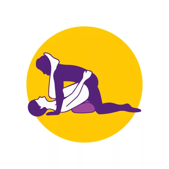 Desirel Magic Pillow - inflatable wedge sex pillow (dark purple)