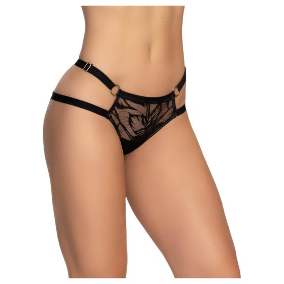 Mapalé - Black Patterned Chain Panties