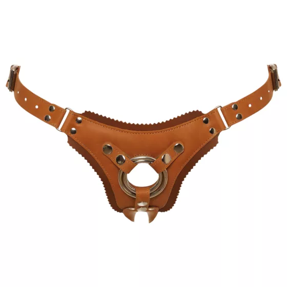 ZADO - Leather Harness for Attachments (Brown) - XXL