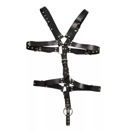 ZADO - black leather men’s body harness (S-L)