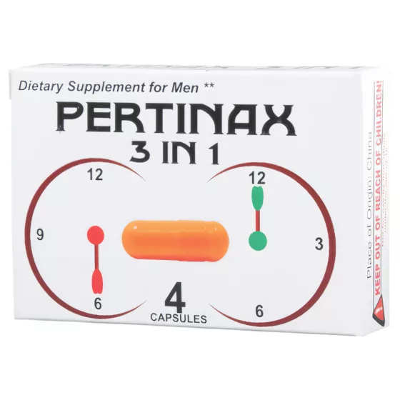 Pertinax 3in1 Plus - Men's Dietary Supplement Capsules (4 Count)