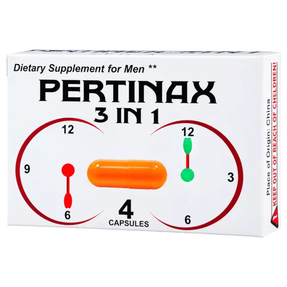 Pertinax 3in1 Plus - Men's Dietary Supplement Capsules (4 Count)
