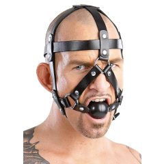 ZADO - Leather Restraint and Gag (Black)