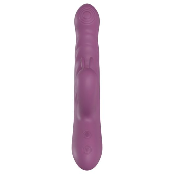 Funny Me Rabbit Bunny - Rechargeable Thrusting Vibrator with Clitoral Arm (Purple)