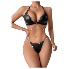 JSY 057 - erotic lingerie set - black (L-XL)