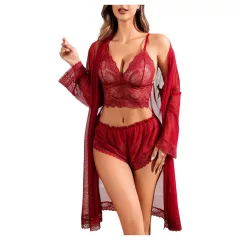 JSY 058 - erotic lingerie set - red (L-XL)
