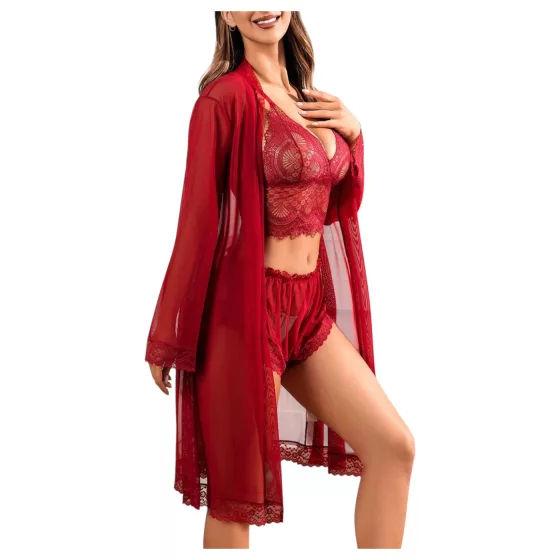 JSY 058 - erotic lingerie set - red (L-XL)
