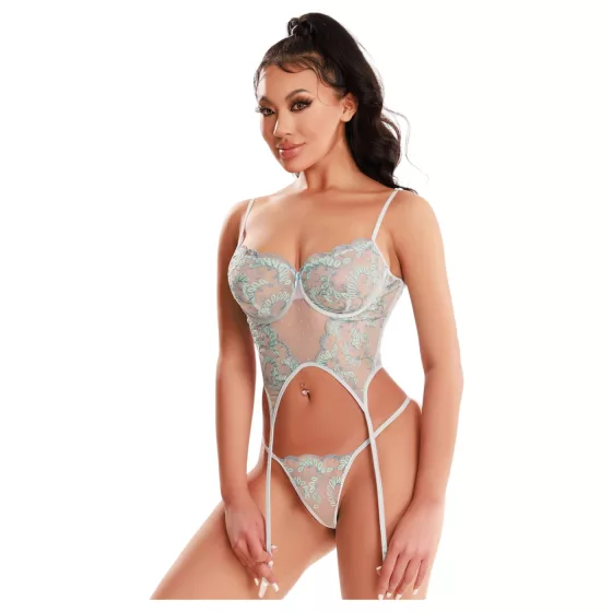 JSY 036 - erotic lingerie set (blue) - L/XL