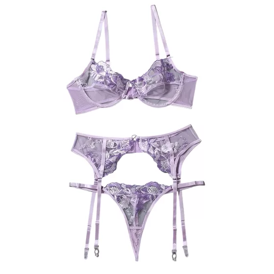 JSY 060 - erotic lingerie set - purple - L/XL
