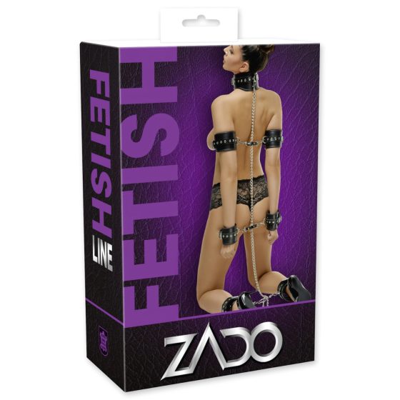 ZADO - Black Leather Bondage Restraint Set