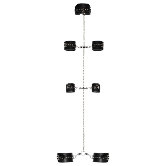 ZADO - Black Leather Bondage Restraint Set