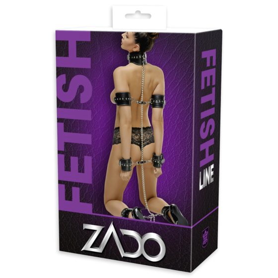 ZADO - Black Leather Bondage Restraint Set
