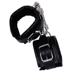 ZADO - Leather Wrist Cuffs with Carabiner (Black)