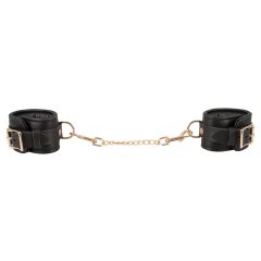 ZADO - genuine leather wrist cuff with short chain (black)