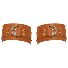 ZADO - Brown Leather Wrist Cuffs