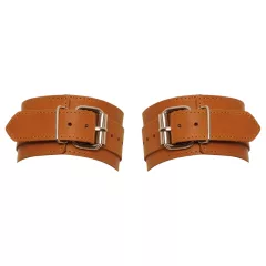 ZADO - Brown Leather Wrist Cuffs
