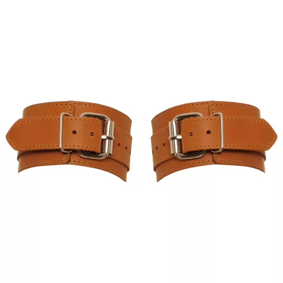 ZADO - Brown Leather Wrist Cuffs