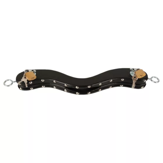 ZADO - leather-covered testicle stockade (black)