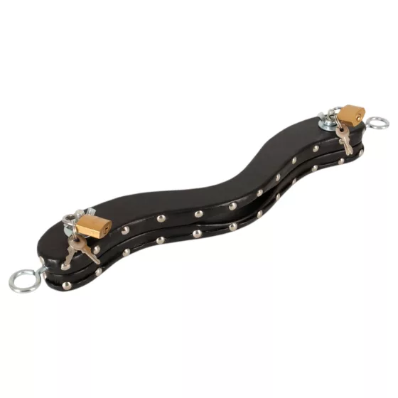 ZADO - leather-covered testicle stockade (black)