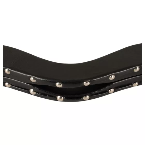 ZADO - leather-covered testicle stockade (black)