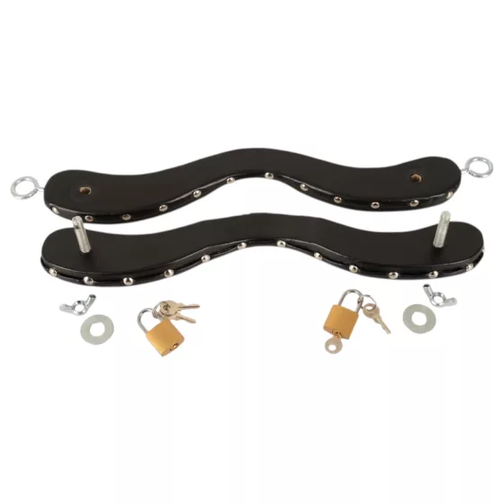 ZADO - leather-covered testicle stockade (black)