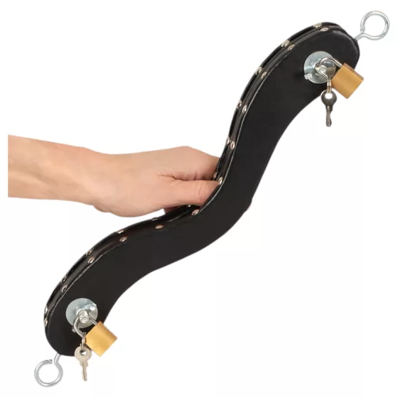 ZADO - leather-covered testicle stockade (black)