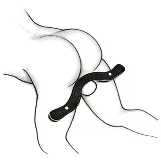 ZADO - leather-covered testicle stockade (black)