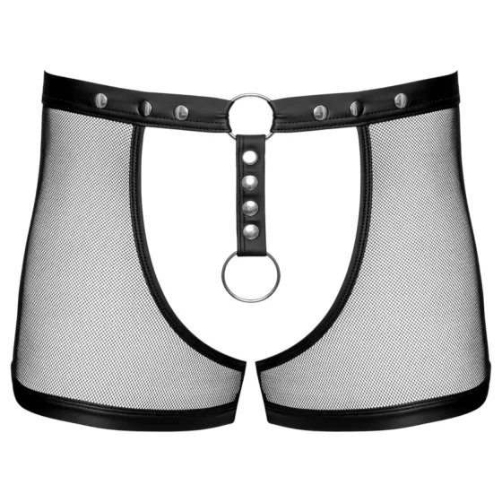 Svenjoyment - open fishnet men’s briefs with penis ring (black)