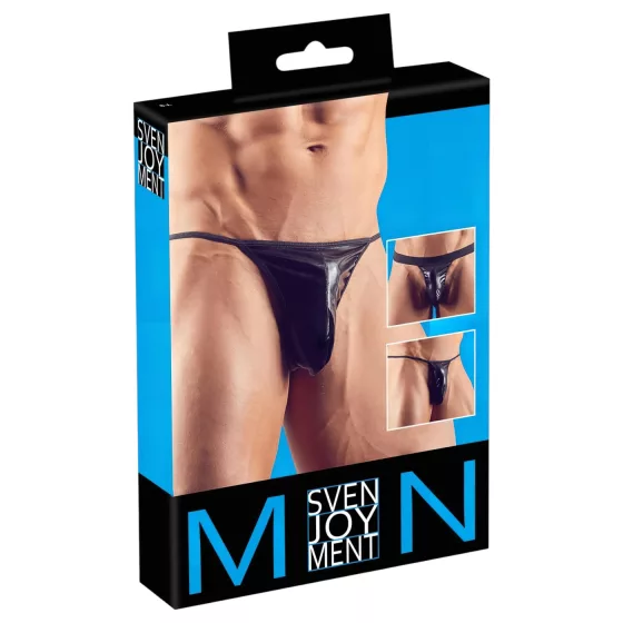 Svenjoyment - 3‑piece black men’s thong set (S-L)