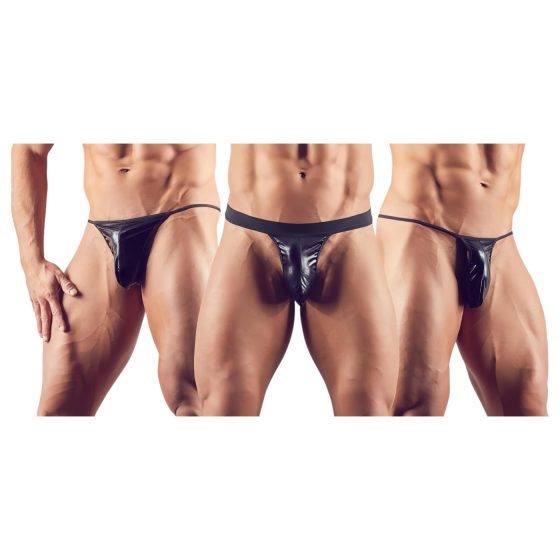 Svenjoyment - Men's Black Thong Set (3-Piece) S-L
