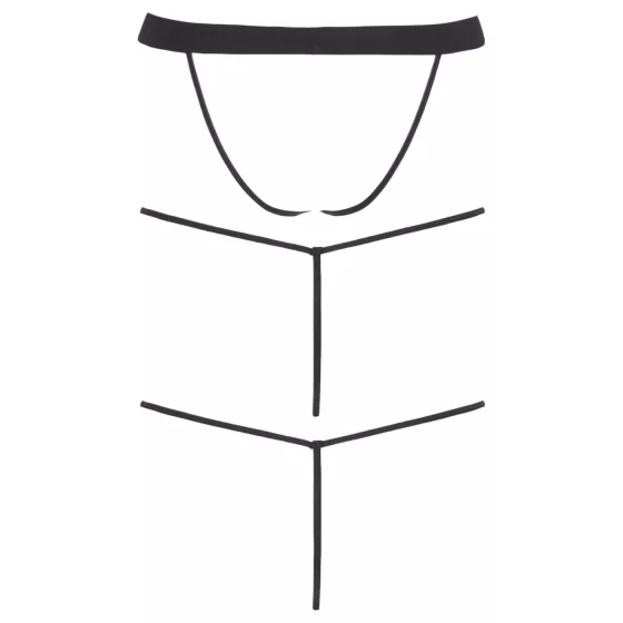 Svenjoyment - 3‑piece black men’s thong set (S-L)