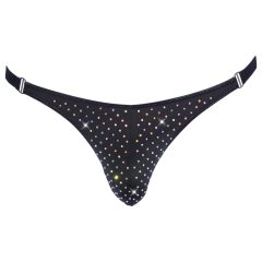 Svenjoyment - Men's Black Rhinestone Thong