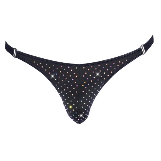 Svenjoyment - Men's Black Rhinestone Thong