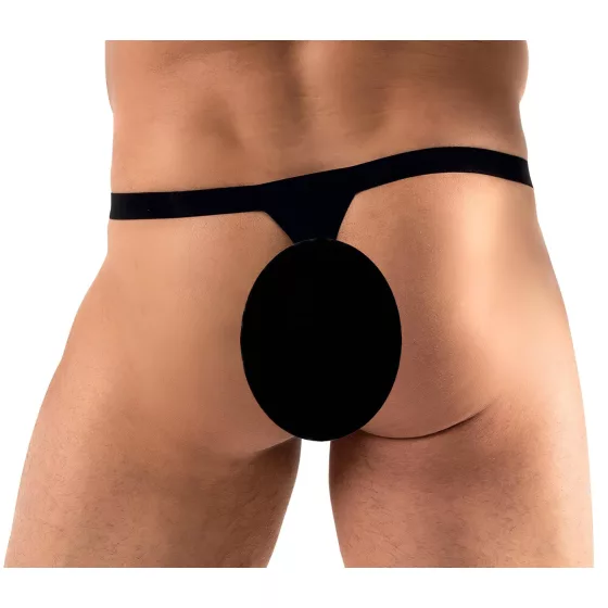 Svenjoyment - Men's Black Rhinestone Thong - L