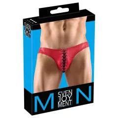 Svenjoyment - Black Lace-up Men's Briefs (Red)