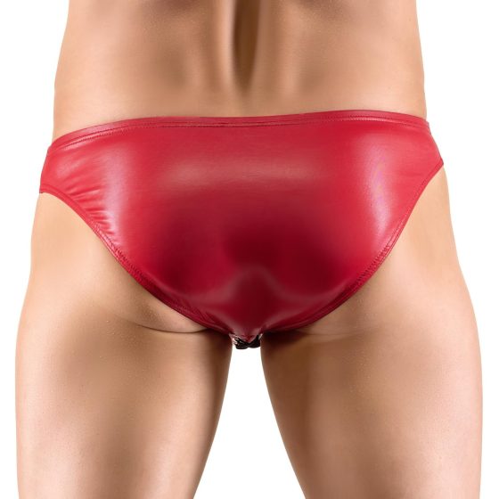 Svenjoyment - Men's Black Lace-Up Briefs (Red)
