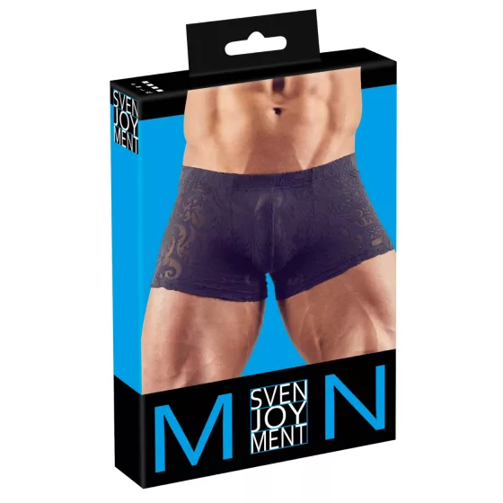 Svenjoyment - sheer devoré men's briefs (black) - L