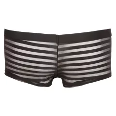 Transparent Striped Boxer Briefs (Black)  - L