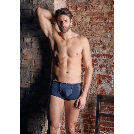 NEK - Blue Boxer Briefs with Black Lace-Up and Mesh Panels
