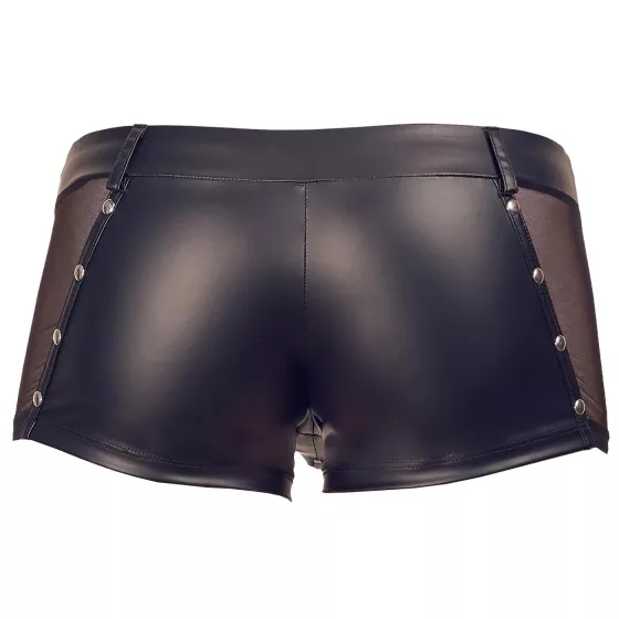 Svenjoyment - shiny zip-up men’s boxer shorts (black) - XL